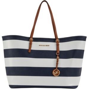 Michael Kors East West saffiano nautical tote.