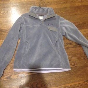 Purpleish/gray Patagonia synchilla snap