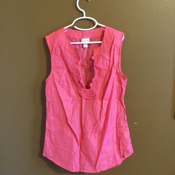 Merona shiny pink top