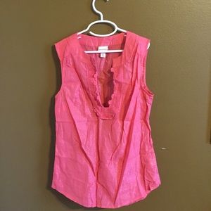 Merona shiny pink top