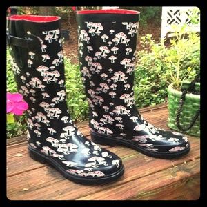 Magical mushroom rain boots