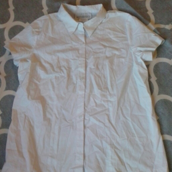White buttoned maternity shirt
