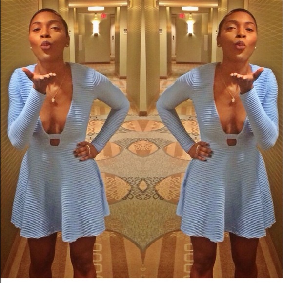 Asos Long Sleeve Light Blue dress