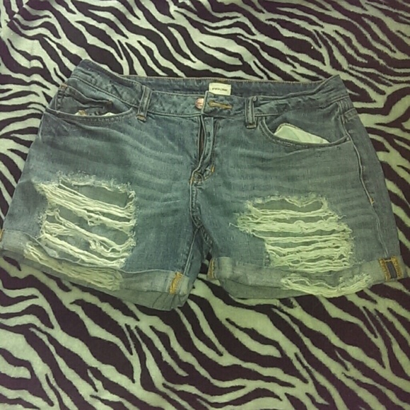 Ripped Jean Shorts