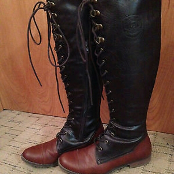 Rocket Dog Knee-High Lace-Up "Chocolate Craving"