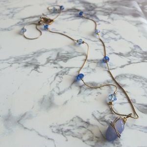 Handmade Wrapped Stone Necklace