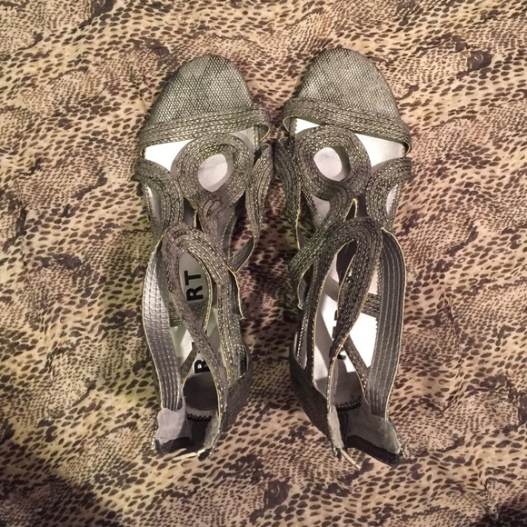 Pewter small wedge sandals