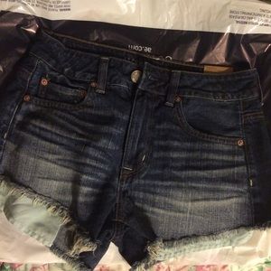 NWT AE High Rise Festival Cut Off Denim Shorts