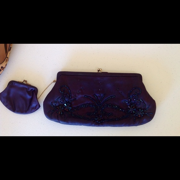 🌹Party / Prom Clutch...satin beaded clutch 🌹