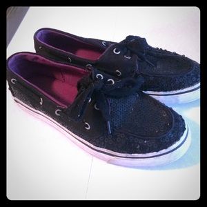 Arizona Jeans brand black sequin shoes