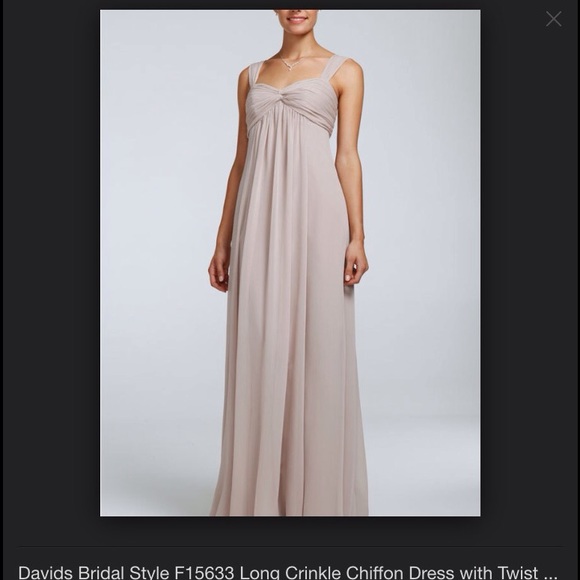 Sz 8 David's bridal, floor length, biscotti dress