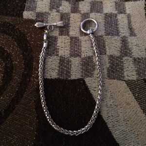 Silver tone charm bracelet