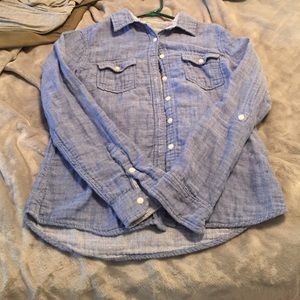 Blue button down