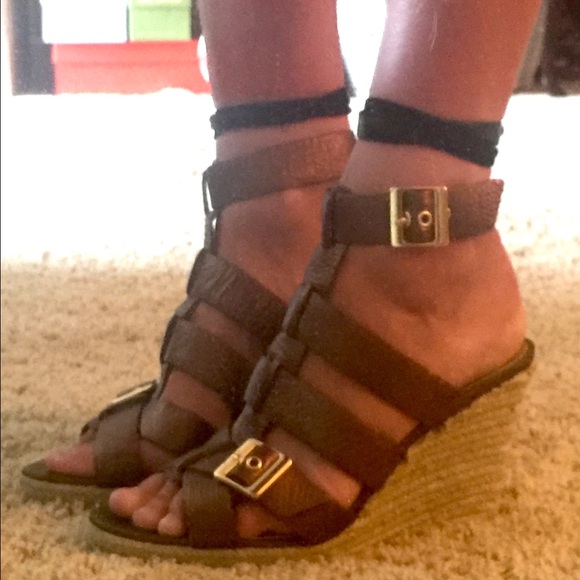 Audrey Brooke wedges; Size 8.5/9