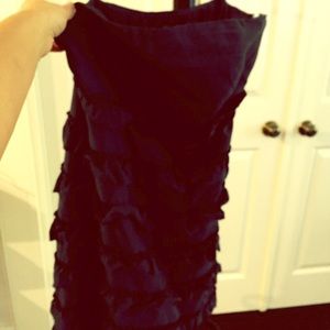Gap navy ruffle tube dress