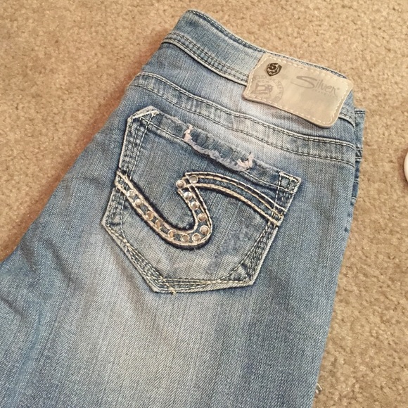 Blingy Silver Skinny Jeans