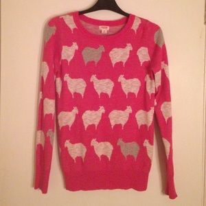 Pink Knit Sheep Sweater