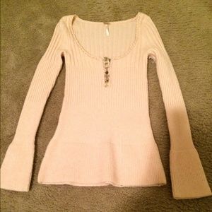 Free People Light Pink Sweater