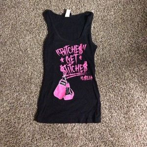 Hu$tler boxing glove ribbed tank
