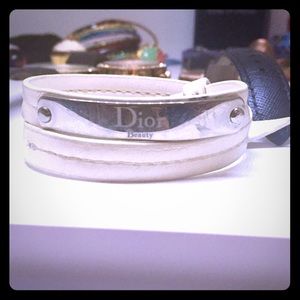 White Leather Christian Dior Bracelet
