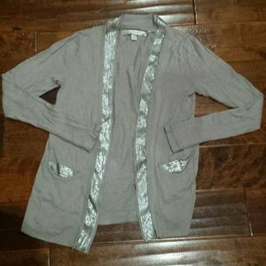 Gray cardigan