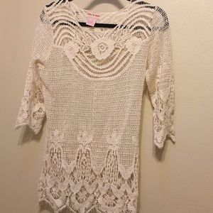 Half sleeve, crochet shirt
