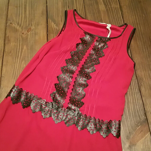 Long Red Chelsea and Voilet Dress.