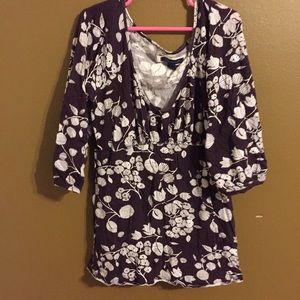 Plum floral top