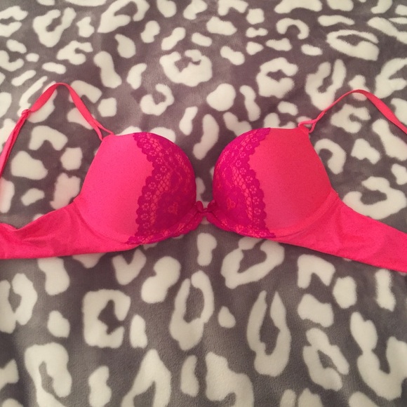 Victoria's Secret Hot pink lace bra