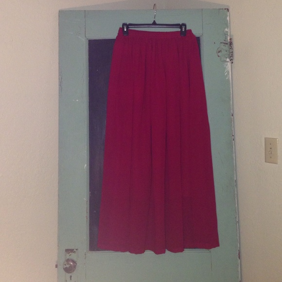 Gorgeous Burgundy Maxi Skirt