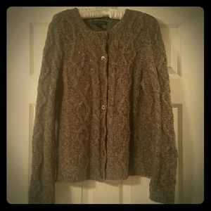 Brown/taupe wool cardigan