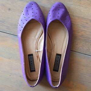 Urban Outfitters Purple studded flats