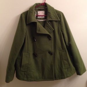 Old Navy green pea coat size XL