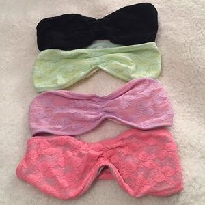 PINK Set of 4 bralettes