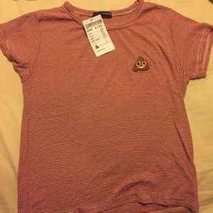NWT Brandy Melville Poop emoji shirt