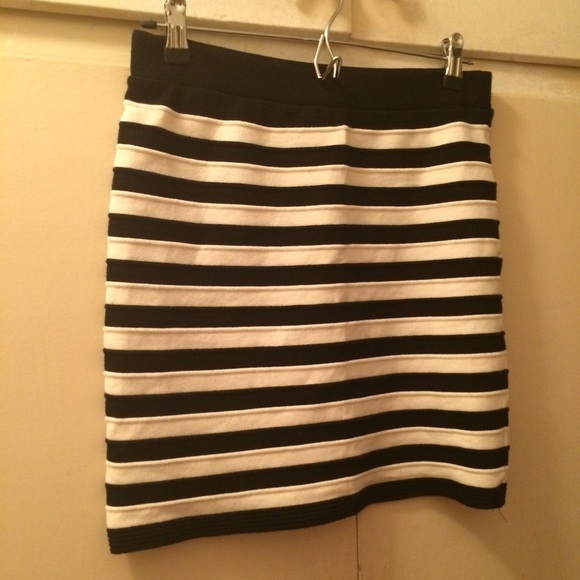 Striped body con skirt