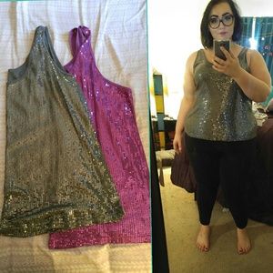 **SOLD** 2 for $10 sequin tanks