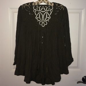 Free people blouse olive