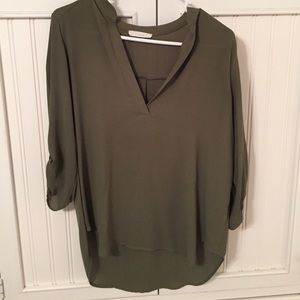 Lush army green blouse