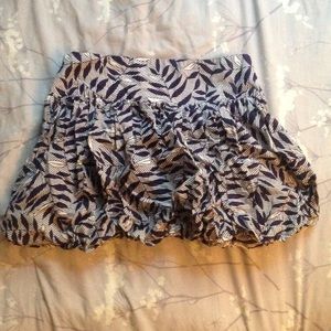 Ruched purple skirt