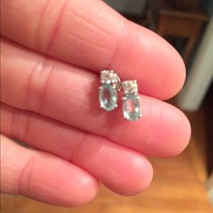 Fancy earrings. Zc and march birth stone