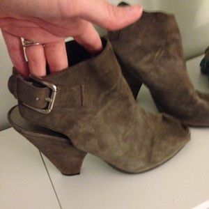 Open toe booties