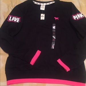 Vs love pink pullover Nwt