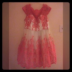 NEW WITH TAG Coral lace cute dress!