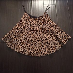 Free people animal print skirt