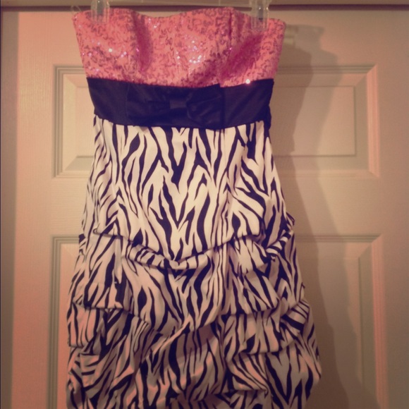 Pink and zebra dress