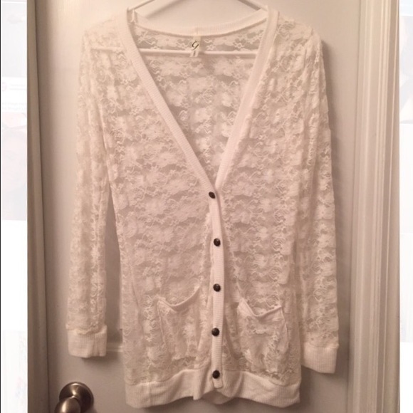 Cute White Lace Cardigan