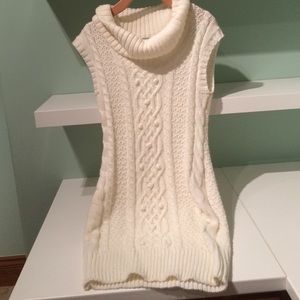 Off white cowl neck tunic/sweater dress