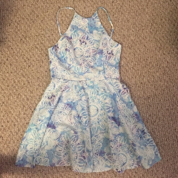 Tobi blue patterned dress