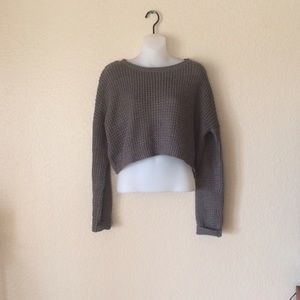 Gray Forever 21 Cropped Sweater